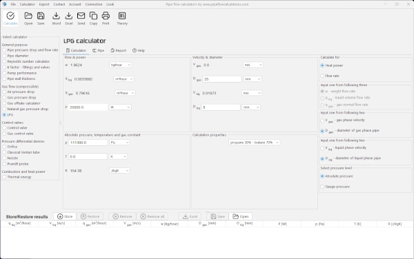 LPG calculator