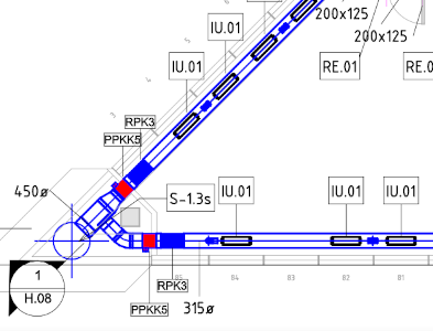 ventilation piping layout