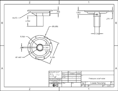 safety valve body drawing